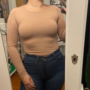 Babaton Nude Contour Crew Bodysuit